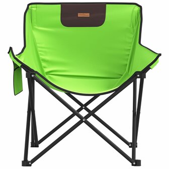 Campingstoelen 2 st met vakje inklapbaar groen 5