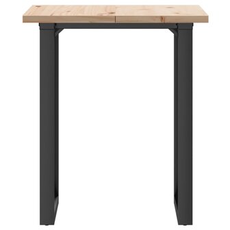 Eettafel O-frame 60x60x75,5 cm massief grenenhout en gietijzer 4