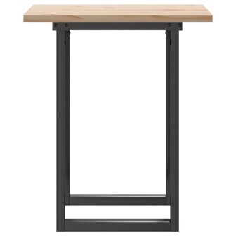 Eettafel O-frame 60x60x75,5 cm massief grenenhout en gietijzer 5