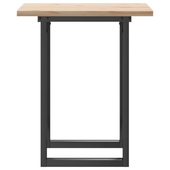 Eettafel O-frame 70x70x75,5 cm massief grenenhout en gietijzer 5