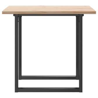 Eettafel O-frame 80x80x75,5 cm massief grenenhout en gietijzer 5