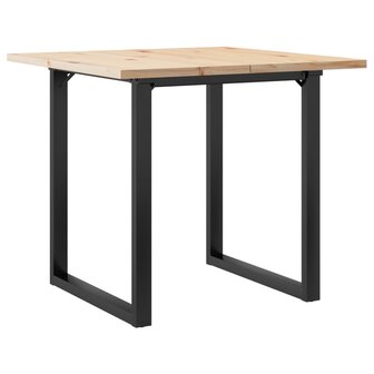 Eettafel O-frame 80x80x75,5 cm massief grenenhout en gietijzer 6