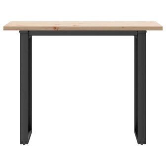 Eettafel O-frame 100x50x75,5 cm massief grenenhout en gietijzer 4