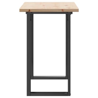 Eettafel O-frame 100x50x75,5 cm massief grenenhout en gietijzer 5