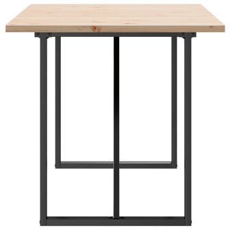 Eettafel O-frame 160x80x75,5 cm massief grenenhout en gietijzer 5