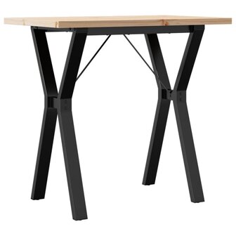 Eettafel Y-frame 80x50x75,5 cm massief grenenhout en gietijzer 6