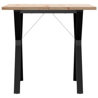 Eettafel Y-frame 80x80x75,5 cm massief grenenhout en gietijzer 4