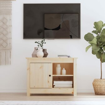 Tv-meubel 70x36,5x52 cm massief grenenhout 1