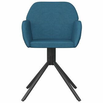 Eetkamerstoelen draaibaar 2 st fluweel blauw 4