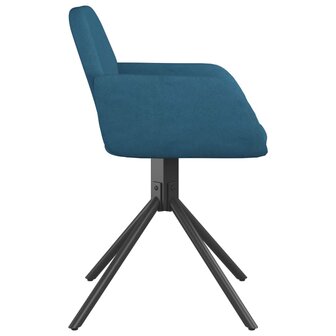 Eetkamerstoelen draaibaar 2 st fluweel blauw 5