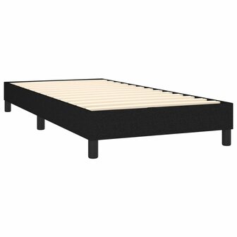 Boxspring met matras en LED stof zwart 90x200 cm 5