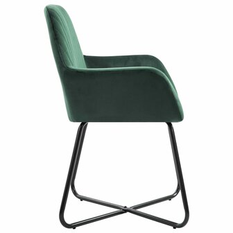 Eetkamerstoelen 2 st fluweel groen 4