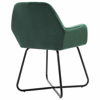 Eetkamerstoelen 2 st fluweel groen 5