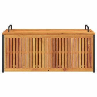 Kussenbox 110x45x42/53 cm massief acaciahout en staal 5