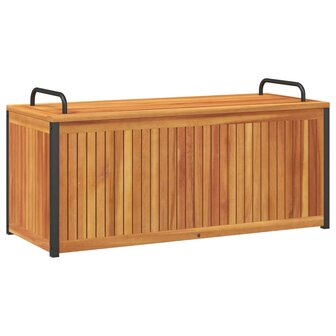 Kussenbox 110x45x42/53 cm massief acaciahout en staal 7