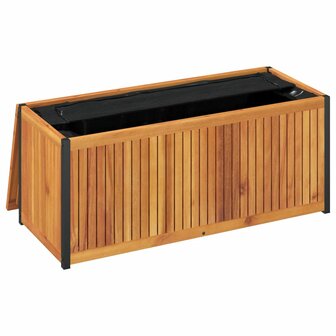 Kussenbox 110x45x42/53 cm massief acaciahout en staal 8