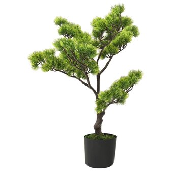 Kunstplant met pot pinus bonsai 60 cm groen 1