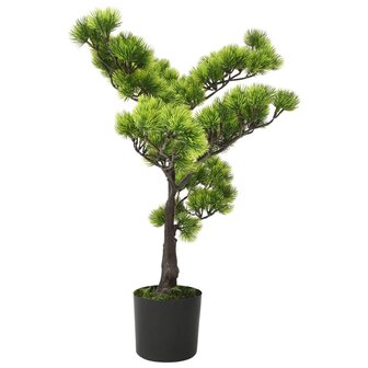 Kunstplant met pot pinus bonsai 60 cm groen 2