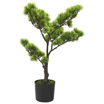 Kunstplant met pot pinus bonsai 60 cm groen 3