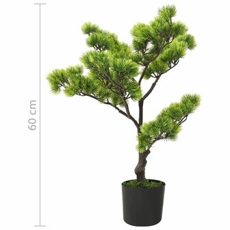 Kunstplant met pot pinus bonsai 60 cm groen 7