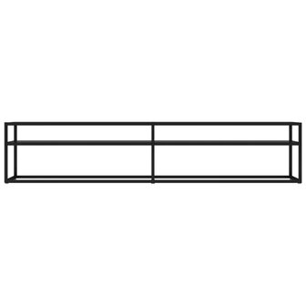 Tv-meubel 200x40x40,5 cm gehard glas zwart 3