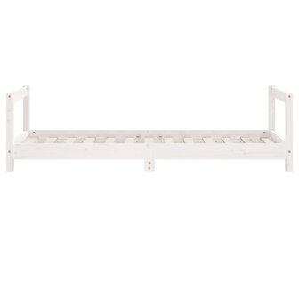 Kinderbedframe 80x160 cm massief grenenhout wit 5