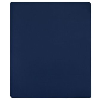 Hoeslaken jersey 90x200 cm katoen marineblauw 1