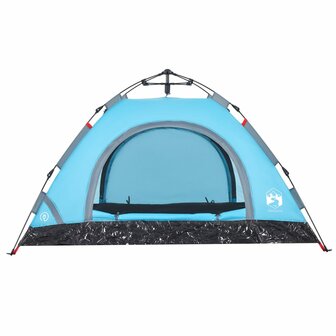 Tent 2-persoons snelontgrendeling blauw 6