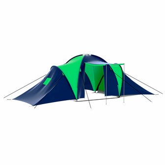 Tent 9-persoons polyester blauw en groen 1