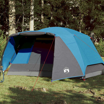 Tent met luifel 4-persoons waterdicht blauw 1