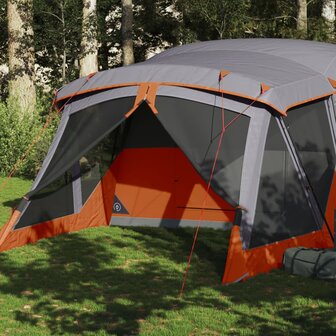 Tent met luifel 4-persoons waterdicht oranje 1