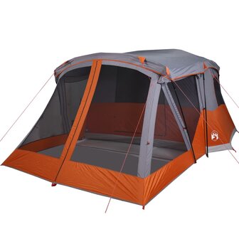 Tent met luifel 4-persoons waterdicht oranje 5