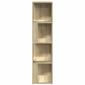 Hoekkast 33x33x132 cm bewerkt hout sonoma eikenkleurig 5