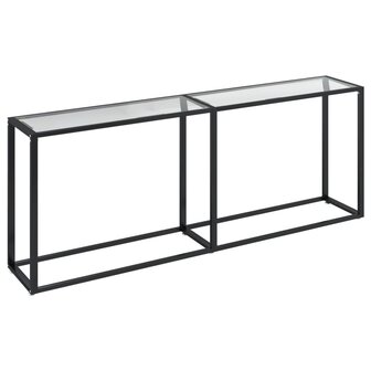 Wandtafel 200x35x75,5 cm gehard glas transparant 2