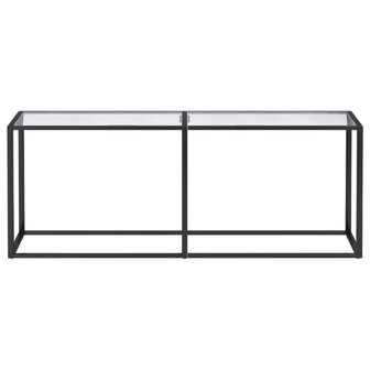 Wandtafel 200x35x75,5 cm gehard glas transparant 3