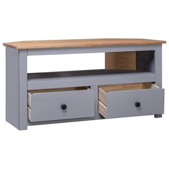 Tv-hoekkast Panama Range 93x49x49 cm massief grenenhout grijs 3