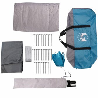 Windscherm camping waterdicht 366x152x152 cm blauw 10