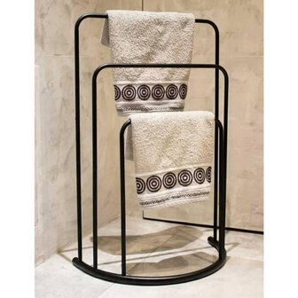 Bathroom Solutions Handdoekenrek staand 49,5x75 cm metaal zwart 4