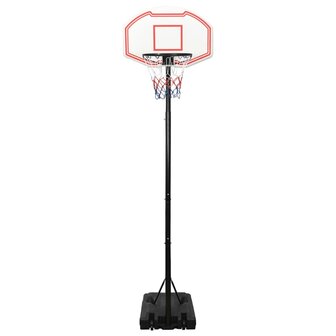 Basketbalstandaard 282-352 cm polyethyleen wit 2