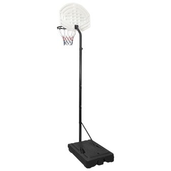 Basketbalstandaard 282-352 cm polyethyleen wit 4