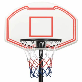 Basketbalstandaard 282-352 cm polyethyleen wit 7