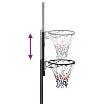 Basketbalstandaard 280-350 cm polycarbonaat transparant 7