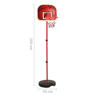 Kinderbasketbalset verstelbaar 160 cm 8