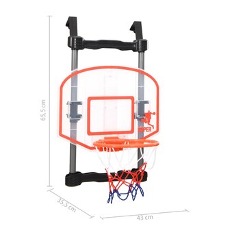 Kinderbasketbalset voor deur verstelbaar 12