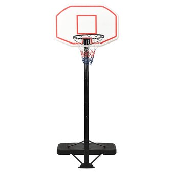 Basketbalstandaard 258-363 cm polyetheen wit 2