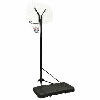 Basketbalstandaard 258-363 cm polyetheen wit 4