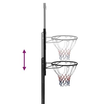 Basketbalstandaard 256-361 cm polycarbonaat transparant 5