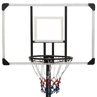 Basketbalstandaard 256-361 cm polycarbonaat transparant 6