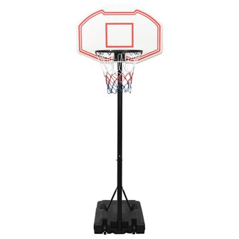 Basketbalstandaard 237-307 cm polyetheen wit 2