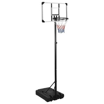 Basketbalstandaard 235-305 cm polycarbonaat transparant 1